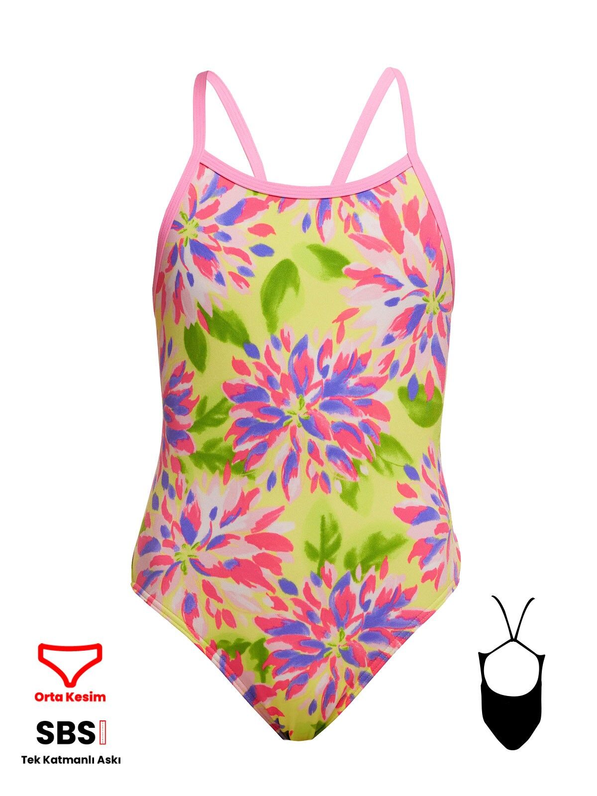 Funkita SS Spring Sun Kız Çocuk Yüzme Mayo - İnce Askılı Konforlu Mayo