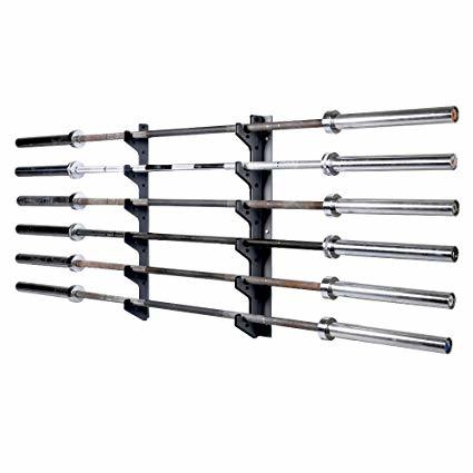 GYMHOLIX® 6’lı Duvar Tipi Halter Depolama Rafı (FGA9022)