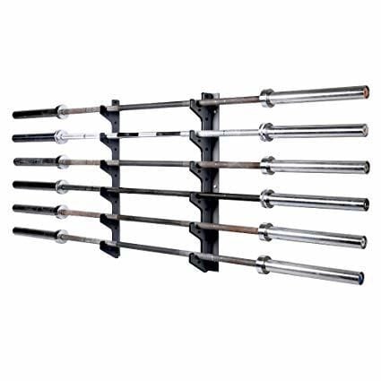 GYMHOLIX® 6’lı Duvar Tipi Halter Depolama Rafı (FGA9022)