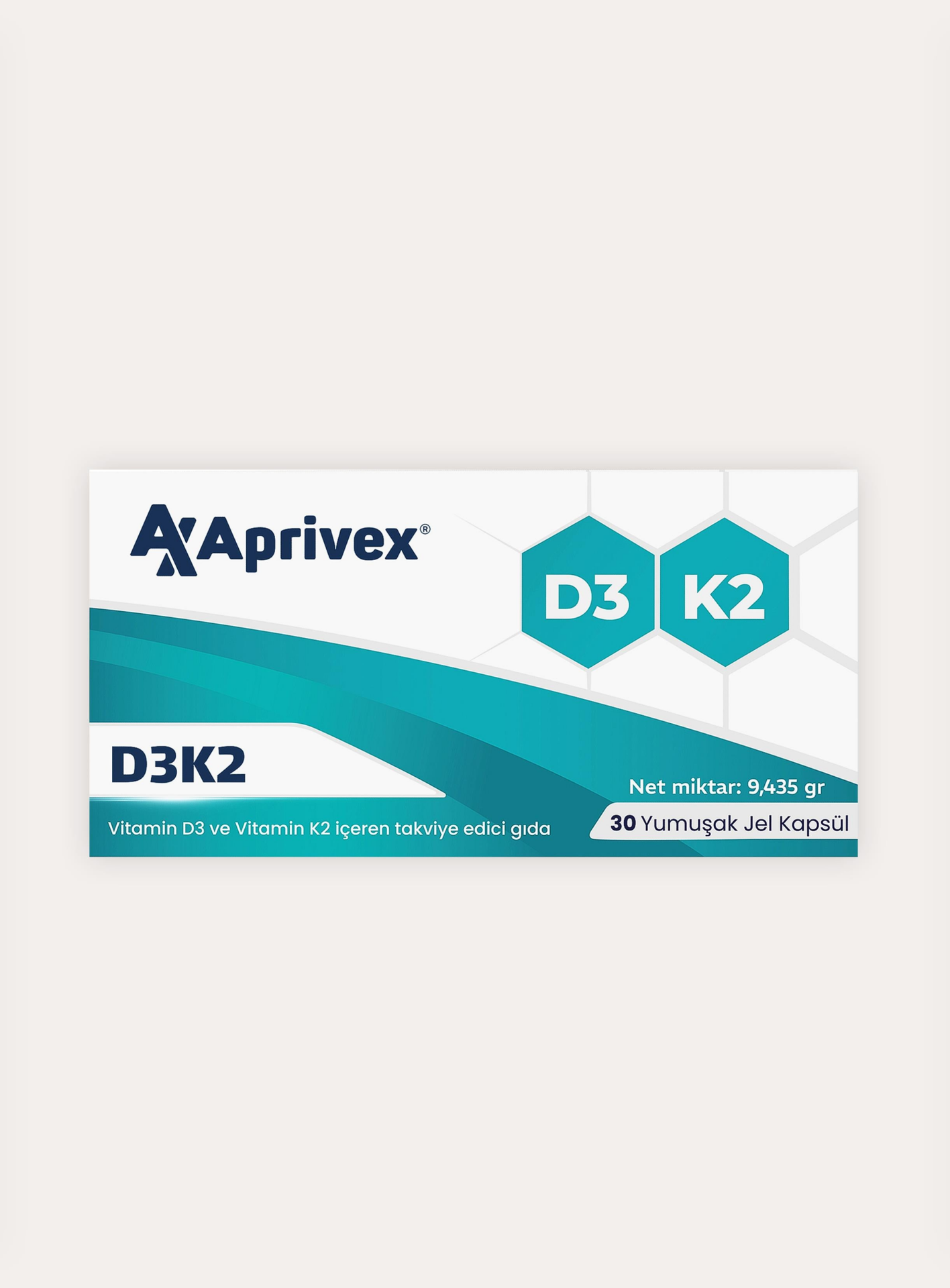 Aprivex D3 - K2 30 Yumuşak Kapsül