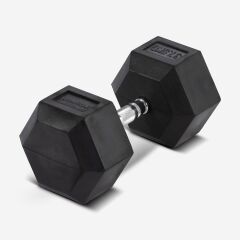 GYMHOLIX® Kauçuk Köşeli Hex Dambıl | Profesyonel Gym Dumbbell 37.5KG
