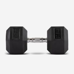 GYMHOLIX® Kauçuk Köşeli Hex Dambıl | Profesyonel Gym Dumbbell 37.5KG