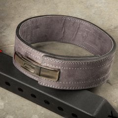 GYMHOLIX® 13 mm Lever Powerlifting Belt – Gri Güç Kemeri