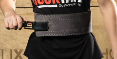 GYMHOLIX® 13 mm Lever Powerlifting Belt – Gri Güç Kemeri
