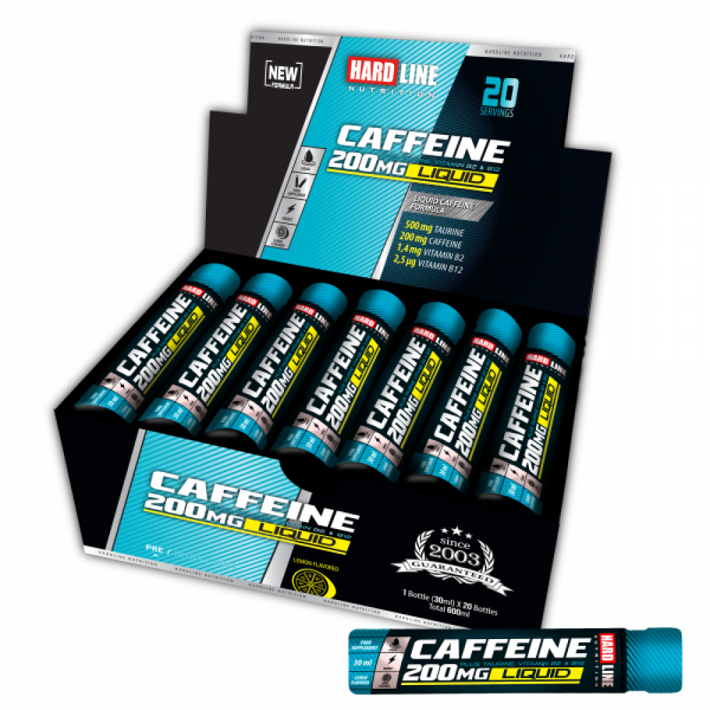 Hardline Nutrition Caffeine 200 Mg Liquid 20 Adet (30 Ml) Limon 20 Adet