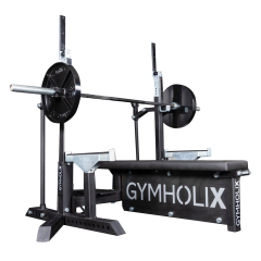 GYMHOLIX® SERI POWERLIFTING Bench & Squat Sehpası – Kaldıraç Sistemli Profesyonel Combo V3 (GFWX0089)