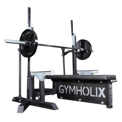 GYMHOLIX® SERİR POWERLIFTING Bench & Squat Sehpası – Kaldıraç Sistemli Profesyonel Combo V3 (FGX0089)