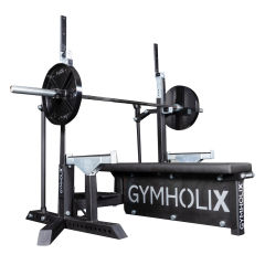 GYMHOLIX® SERİR POWERLIFTING Bench & Squat Sehpası – Kaldıraç Sistemli Profesyonel Combo Rack V3 (FGX0089)