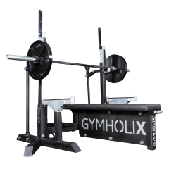 GYMHOLIX® SERİR POWERLIFTING Bench & Squat Sehpası – Kaldıraç Sistemli Profesyonel Combo Rack V3 (FGX0089)