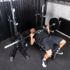 GYMHOLIX® SERİR POWERLIFTING Bench & Squat Sehpası – Kaldıraç Sistemli Profesyonel Combo Rack V3 (FGX0089)