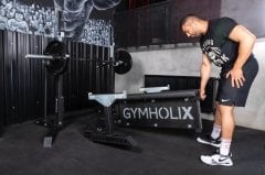GYMHOLIX® SERI POWERLIFTING Bench & Squat Sehpası – Kaldıraç Sistemli Profesyonel Combo V3 (GFWX0089)
