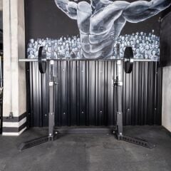 GYMHOLIX® SERİR POWERLIFTING Bench & Squat Sehpası – Kaldıraç Sistemli Profesyonel Combo Rack V3 (FGX0089)