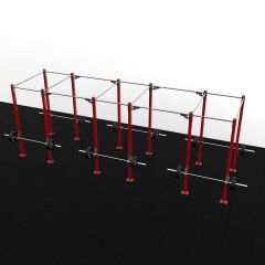 XWORKS 12 Bacak 6 İstasyon Orta Tip Rig Sistemi (FWXC012) METALİK GRİ (RAL9023)
