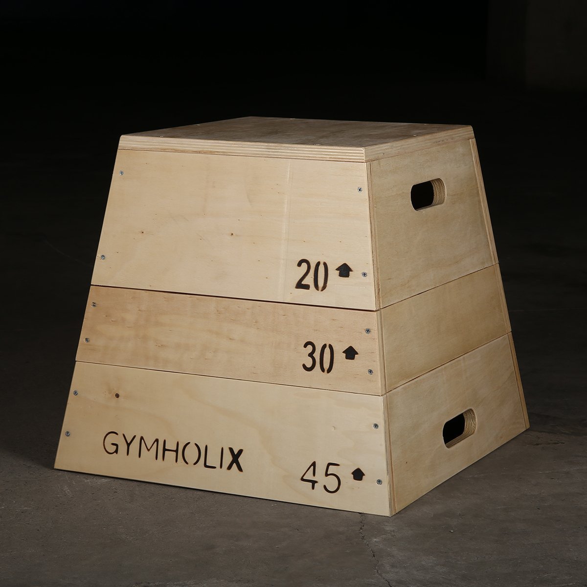 GYMHOLIX® Trapez Sistemli Konik Ahşap Zıplama Kutusu – Jump Box