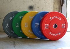 XWORKS Renkli Antrenman Bumper Plaka (Çift) (XW122000) 10KG (ÇİFT)