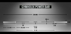 GYMHOLIX® Powerlifting Halter 20KG | Profesyonel Power Bar