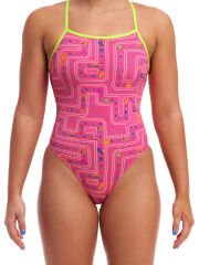 Funkita TMT Packed Pink Bağlamalı Yüzücü Mayosu – Ayarlanabilir Askılı
