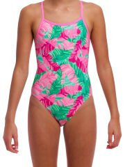 Funkita SS Tropic Palm Kız Çocuk İnce Askılı Yüzücü Mayosu | Renkli ve Konforlu Tasarım