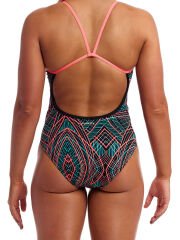 Funkita Secure Spiro Mint Kadın Özel Gün Korumalı Yüzücü Mayosu – İnce Askılı, Emici Pedli