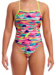 Funkita STP Blurred Babe Kadın Çapraz Askılı Yüzücü Mayosu