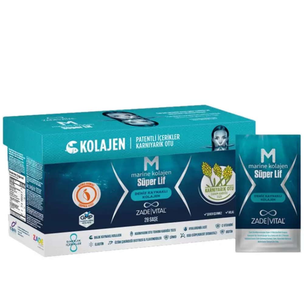 Zade Vital Marine Collagen Süper Lif Mango 28 Toz Saşe