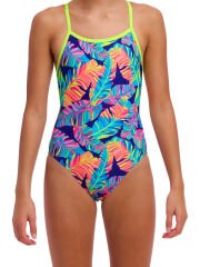 Funkita SS Leaving Today Kız Çocuk İnce Askılı Yüzücü Mayosu | Renkli ve Konforlu Tasarım