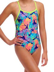 Funkita SS Leaving Today Kız Çocuk İnce Askılı Yüzücü Mayosu | Renkli ve Konforlu Tasarım