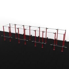 XWORKS 16 Bacak 8 İstasyon Orta Tip Rig Sistemi (FWXC016) PARLAK SİYAH (RAL9005)