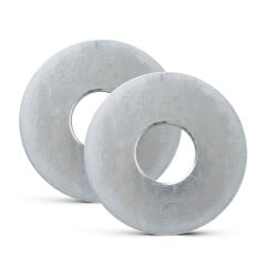 GYMHOLIX® EKO Mikro Metal Galvaniz Plaka | Powerlifting Çelik Ağırlık Plakası (Çift) (FGX7001) 1KG