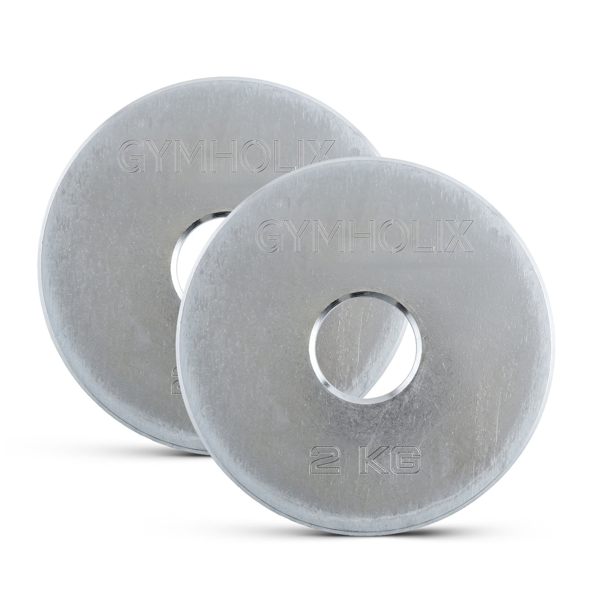 GYMHOLIX® EKO Mikro Metal Galvaniz Plaka | Powerlifting Çelik Ağırlık Plakası (Çift) (FGX7001) 2KG