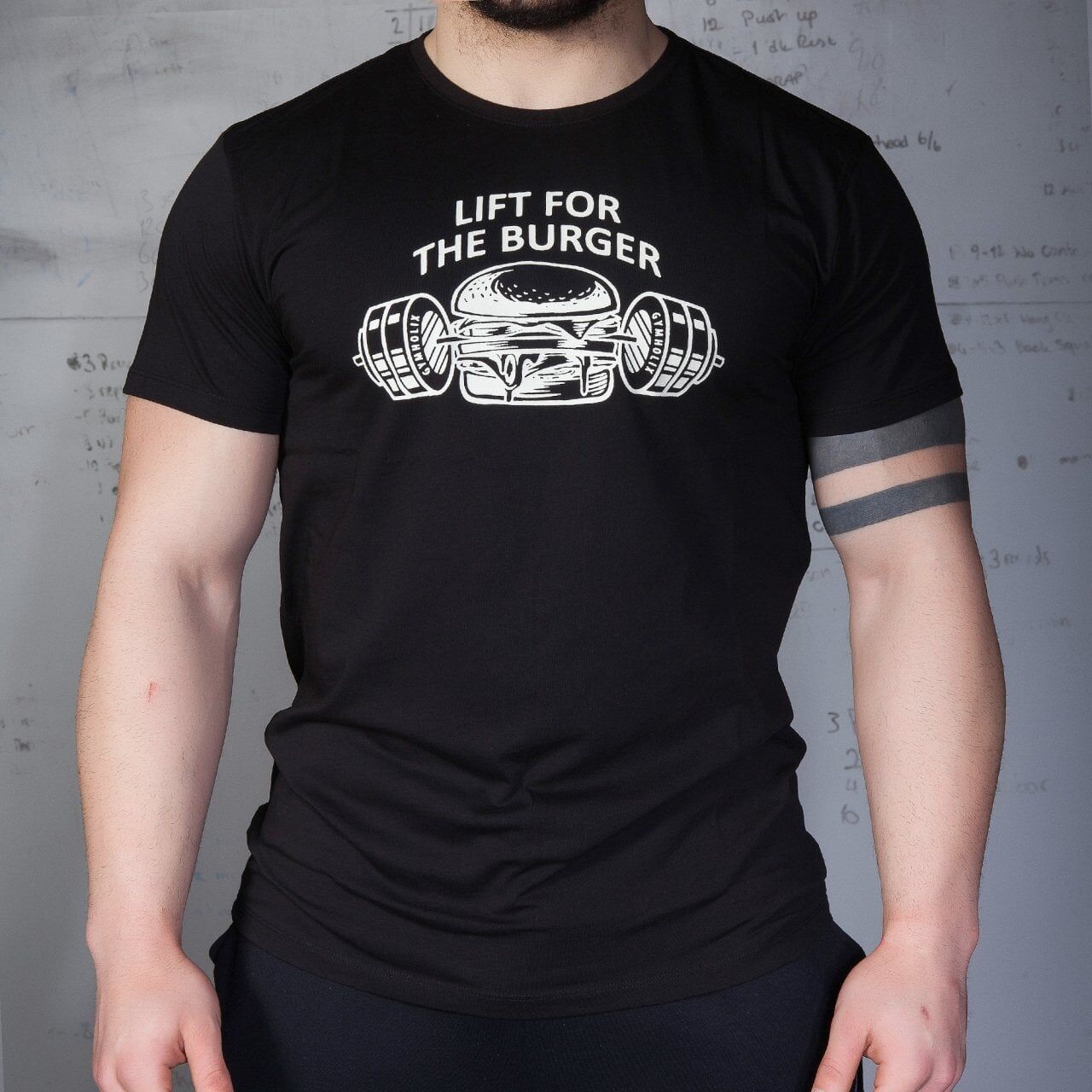 Gymholix Lift for the Burger Men Siyah (Tişört-Tshirt) M
