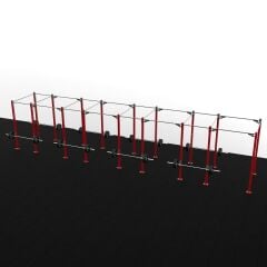 XWORKS 18 Bacak 8 İstasyon Orta Tip Rig Sistemi (FWXC018) PARLAK ALÜMİNYUM (RAL830)