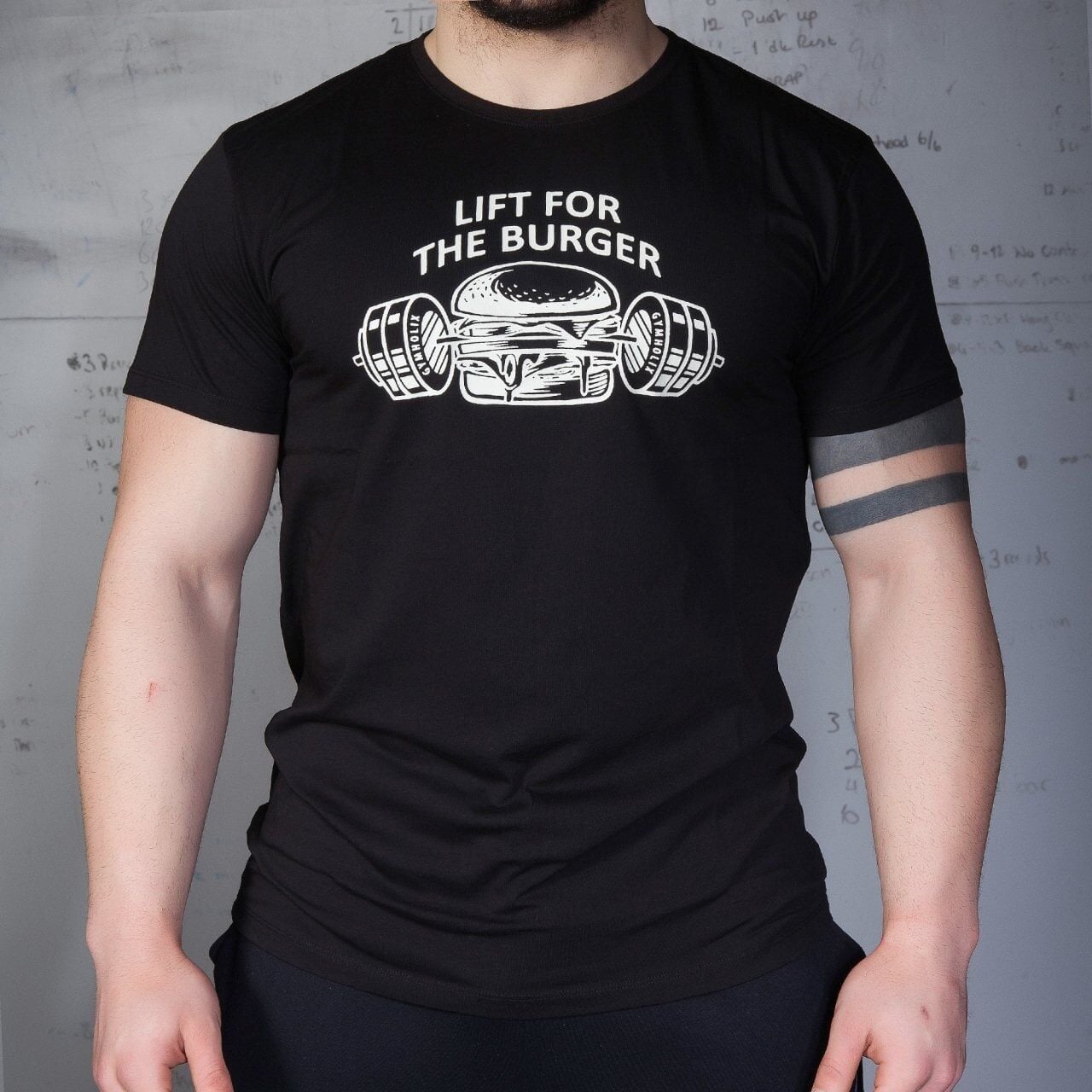 Gymholix Lift for the Burger Men Siyah (Tişört-Tshirt) XL