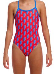 Funkita SS Hot Volt Kız Çocuk İnce Askılı Yüzücü Mayosu | Renkli ve Konforlu Tasarım