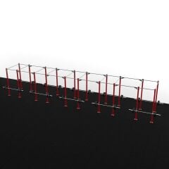 XWORKS 20 Bacak 10 İstasyon Orta Tip Rig Sistemi (FWXC020) METALİK GRİ (RAL9023)