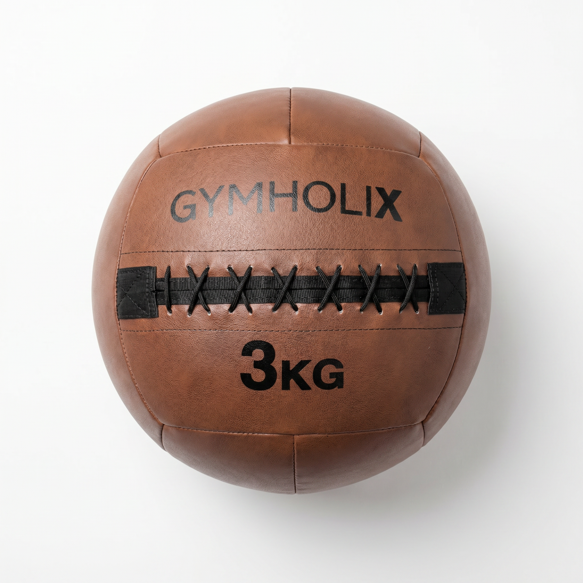 GYMHOLIX® Deri Med Ball (Wallball) - Sağlık Topu (OGS2100) KAHVERENGİ - 2KG