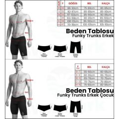 Funky Trunks Erkek Sidewinder Yüzme Mayosu - Wave Craze (Erkek Sidewinder Trunk)