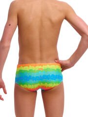 Funky Trunks Erkek Çocuk Sidewinder Yüzme Mayosu - Melting Mayhem (Erkek Çocuk Sidewinder Trunk)