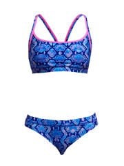 Funkita Blue Viper Kadın Bikini Takımı – Sporcu Üst & Brief Alt, Klora Dayanıklı, Konforlu ve Şık