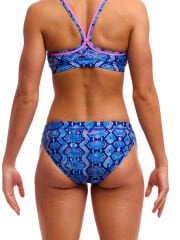 Funkita Blue Viper Kadın Bikini Takımı – Sporcu Üst & Brief Alt, Klora Dayanıklı, Konforlu ve Şık