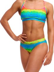 Funkita Melting Mayhem Kadın Bikini Takımı – Sporcu Üst & Brief Alt, Klora Dayanıklı, Konforlu ve Şık