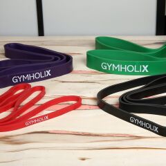 GYMHOLIX® Resistance Band Pull-Up – Direnç ve Barfiks Destek Lastiği Medium - Siyah ( 2.2CM )