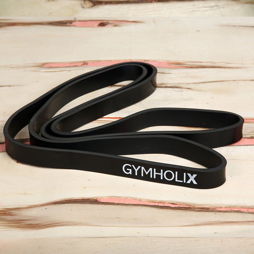 GYMHOLIX® Resistance Band Pull-Up – Direnç ve Barfiks Destek Lastiği Medium - Siyah ( 2.2CM )