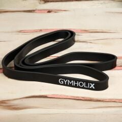 GYMHOLIX® Resistance Band Pull-Up – Direnç ve Barfiks Destek Lastiği Medium - Siyah ( 2.2CM )