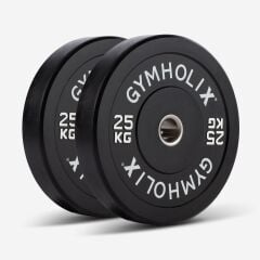 GYMHOLIX® EKO Bumper Plate | Kauçuk Olimpik Ağırlık Plakası (Çift)