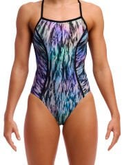 Funkita BG Fly Dye Kadın Yüzme Mayosu – Bond Girl Tek Parça, Klora Dayanıklı, Şık Tasarım