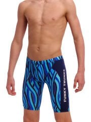 Funky Trunks JAM Snork City Erkek Çocuk Antrenman Mayo, Dizboyu Jammer