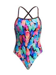 Funkita STP Tickle Torture Kadın Yüzme Mayosu - Çift Çapraz Sırt, Klor Dirençli, Ekolojik Tasarım