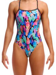 Funkita STP Tickle Torture Kadın Yüzme Mayosu - Çift Çapraz Sırt, Klor Dirençli, Ekolojik Tasarım