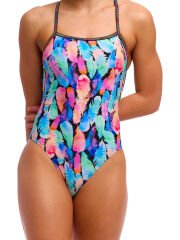 Funkita STP Tickle Torture Kadın Yüzme Mayosu - Çift Çapraz Sırt, Klor Dirençli, Ekolojik Tasarım